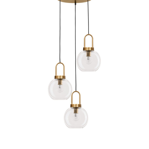 Lustra Irvine 36W, Auriu, Transparent si Sticla, Metal Nova Luce