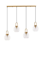 Lustra Irvine 48W, Auriu, Transparent si Sticla, Metal Nova Luce