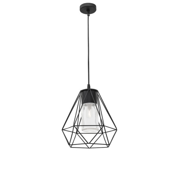 Lustra Isidora 12W, Negru si Aluminiu Nova Luce