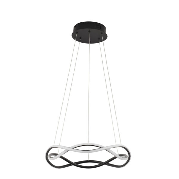 Lustra Jinal 27W 3000K, Negru si Aluminiu, Acrilic Nova Luce