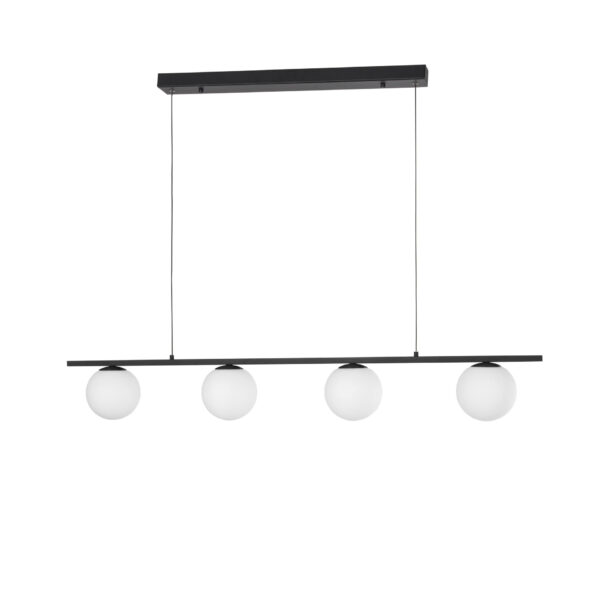 Lustra Joline 26W 3200 K, Negru, Alb si Sticla, Aluminiu, Metal Nova Luce