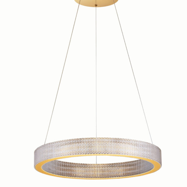 Lustra Kinara 70W 3000K, Auriu si Aluminiu, Acrilic, Otel inoxidabil Nova Luce
