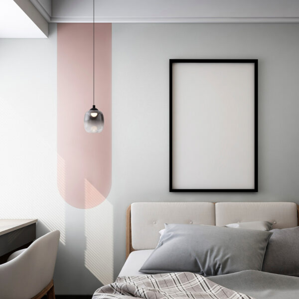 Lustra Kita 6W 3000K, Negru si Sticla, Metal Nova Luce