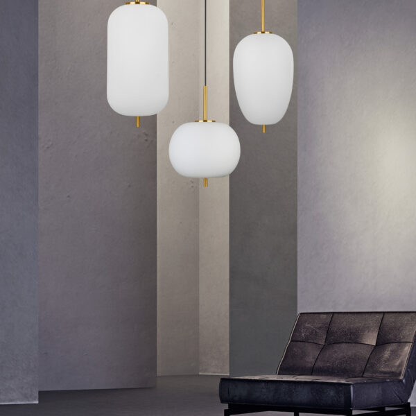 Lustra Lato 12W, Alb, Auriu si Sticla, Metal, Textil Nova Luce