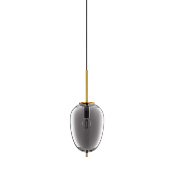 Lustra Lato 5W, Auriu, Fumuriu si Sticla, Metal, Textil Nova Luce