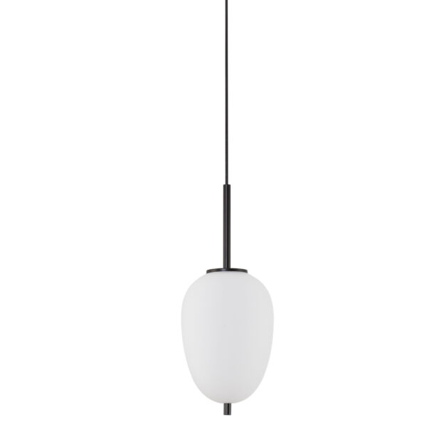 Lustra Lato 5W, Negru, Alb si Sticla, Metal, Textil Nova Luce