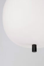 Lustra Lato 5W, Negru, Alb si Sticla, Metal, Textil Nova Luce