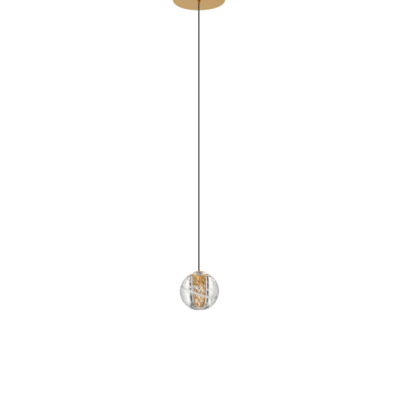 Lustra Licio 4W 3000K, Auriu si Sticla, Metal Nova Luce