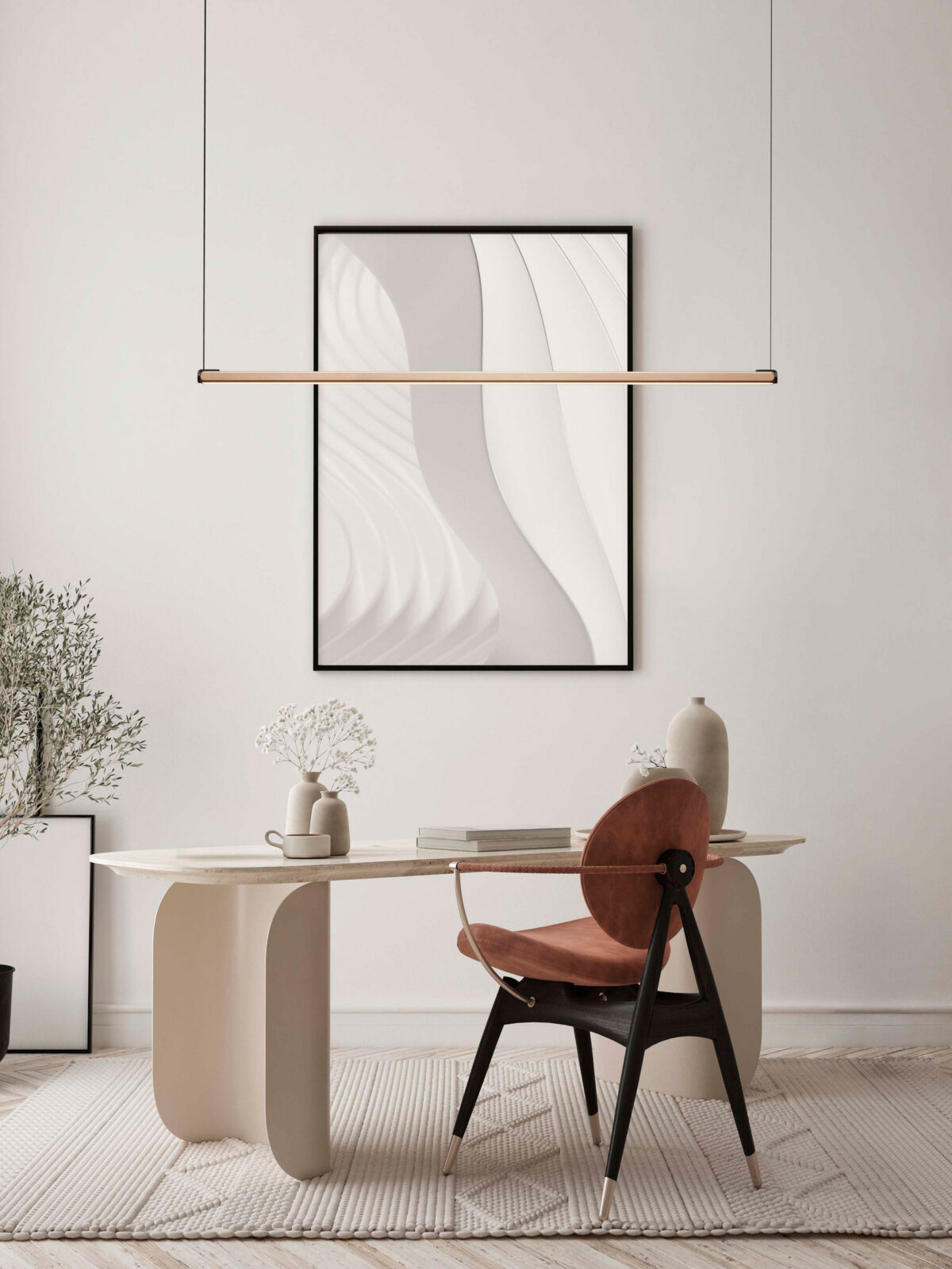 Lustra Lios 28W 3000K, Negru, Auriu si Aluminiu Nova Luce
