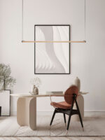 Lustra Lios 28W 3000K, Negru, Auriu si Aluminiu Nova Luce