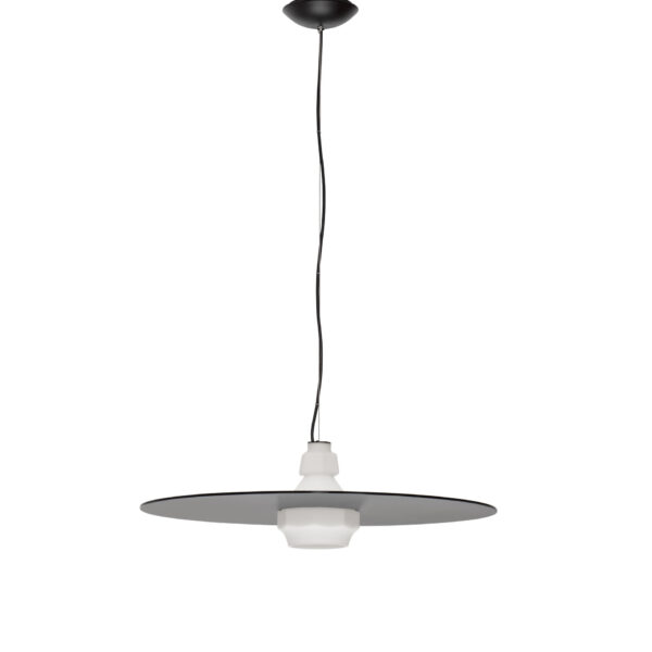 Lustra Lora 12W, Negru, Fumuriu, Laptos si Otel, Sticla Nova Luce