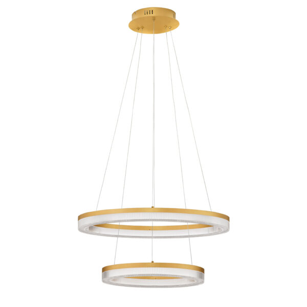 Lustra Luana 47W 3000 | 2700 | 4000K, Auriu si Aluminiu, Acrilic Nova Luce