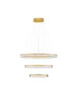 Lustra Luana 90W 3000 | 2700 | 4000K, Auriu si Aluminiu, Acrilic Nova Luce