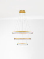 Lustra Luana 90W 3000 | 2700 | 4000K, Auriu si Aluminiu, Acrilic Nova Luce