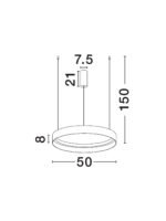 Lustra Lumia 39W 3000 | 2700 | 4000K, Negru, Auriu si Aluminiu, Silicon Nova Luce