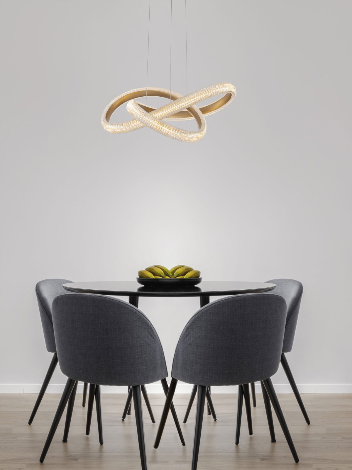 Lustra Medora 42W 3000K, Auriu si Aluminiu, Acrilic Nova Luce