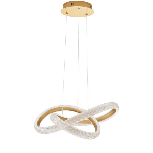 Lustra Medora 42W 3000K, Auriu si Aluminiu, Acrilic Nova Luce