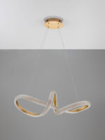 Lustra Medora 42W 3000K, Auriu si Aluminiu, Acrilic Nova Luce