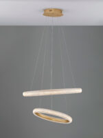 Lustra Medora 42W 3000K, Auriu si Aluminiu, Acrilic Nova Luce