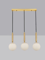 Lustra Monet 36W, Alb, Auriu si Sticla, Metal Nova Luce