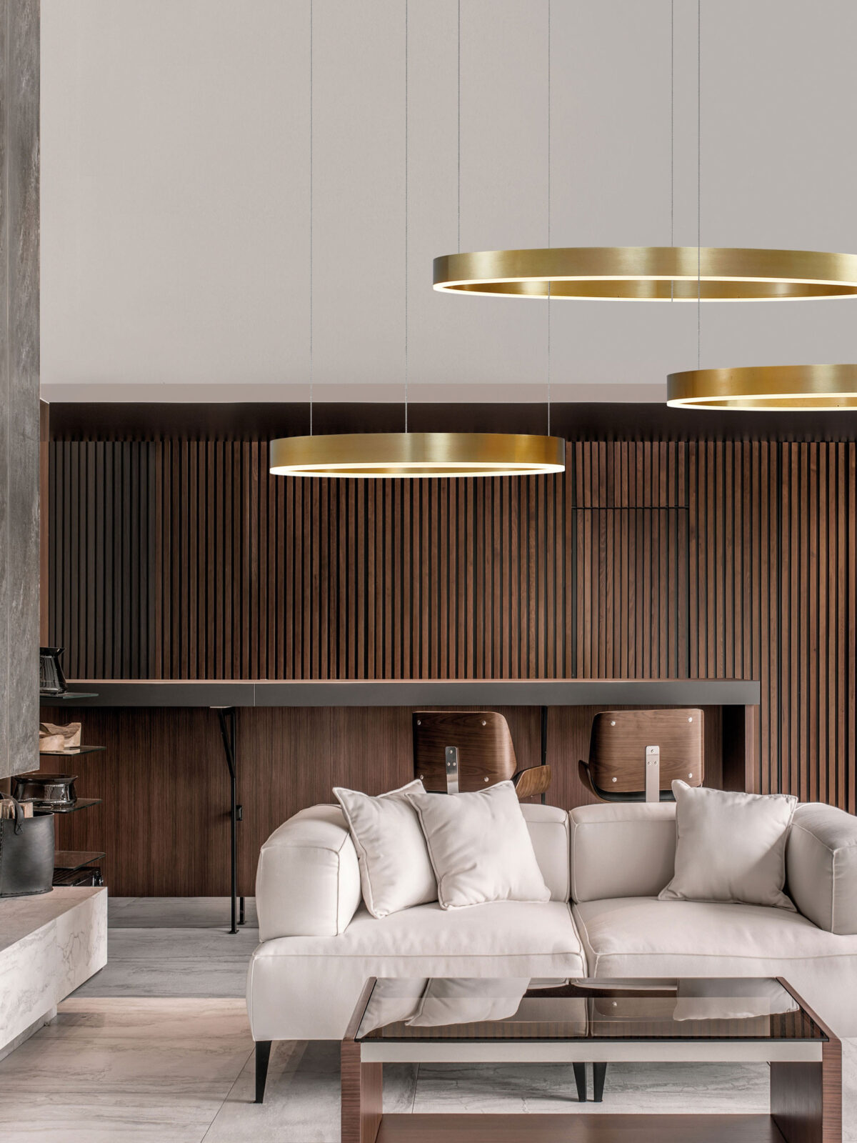 Lustra Motif 60W 3000K, Auriu si Aluminiu, Acrilic Nova Luce
