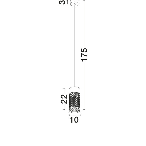 Lustra Motley 9W 3000K, Negru si Aluminiu Nova Luce