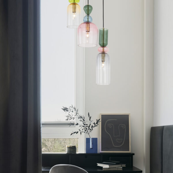 Lustra Murano 15W, Gri si Sticla, Metal Nova Luce