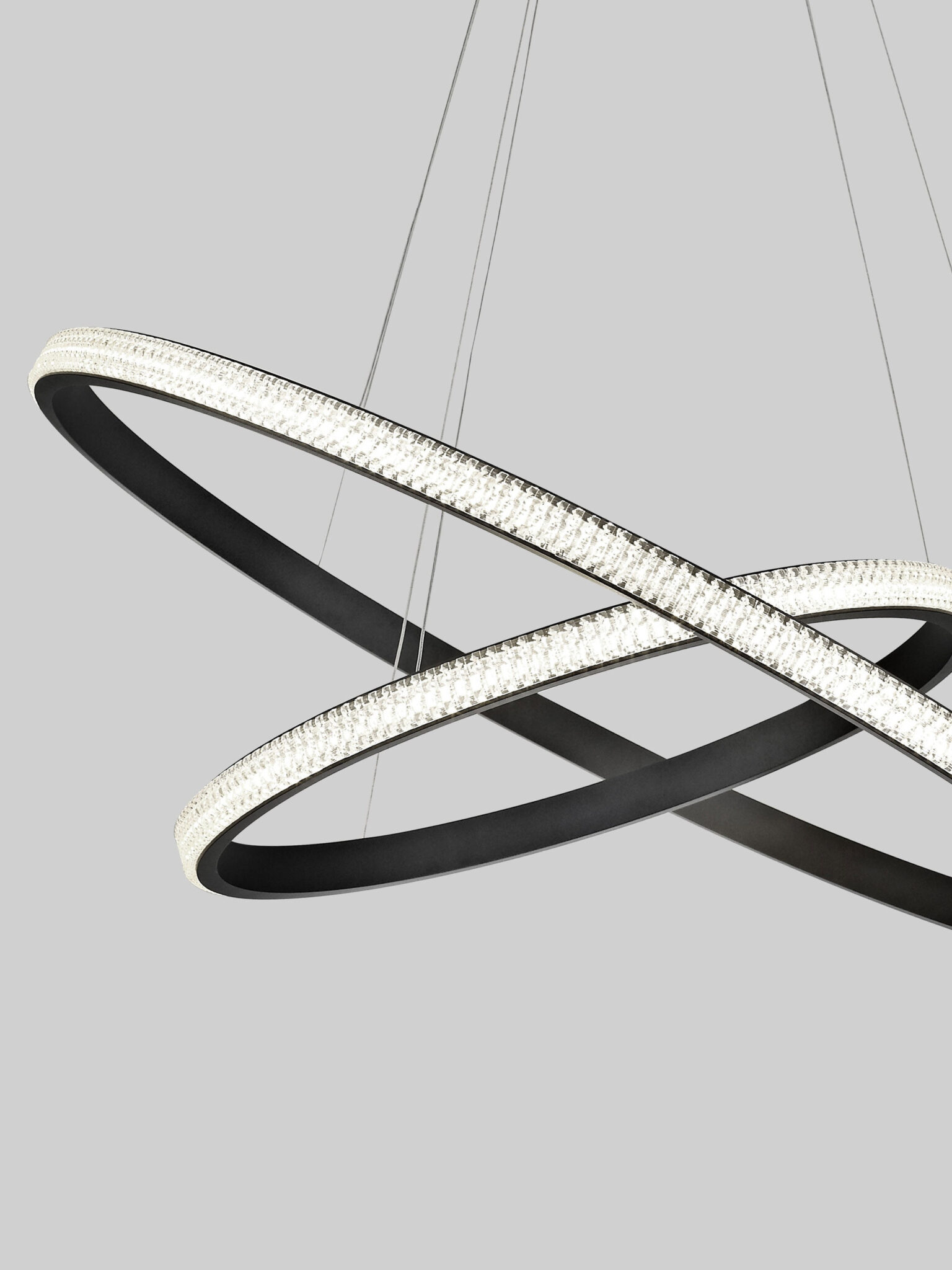 Lustra Nager 45W 3000K, Negru si Aluminiu, Acrilic Nova Luce