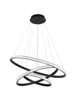 Lustra Nager 62W 3000K, Negru si Aluminiu, Acrilic Nova Luce