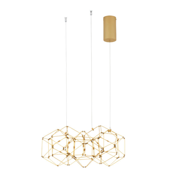 Lustra Nebula 25W 3000K, Auriu si Aluminiu, Cupru Nova Luce