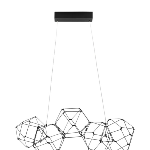 Lustra Nebula 25W 3000K, Negru si Cupru Nova Luce