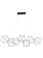 Lustra Nebula 34W 3000K, Negru si Cupru Nova Luce