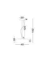 Lustra Noelia 27W 2700 K, Bordo si Otel, Aluminiu, Acrilic Nova Luce