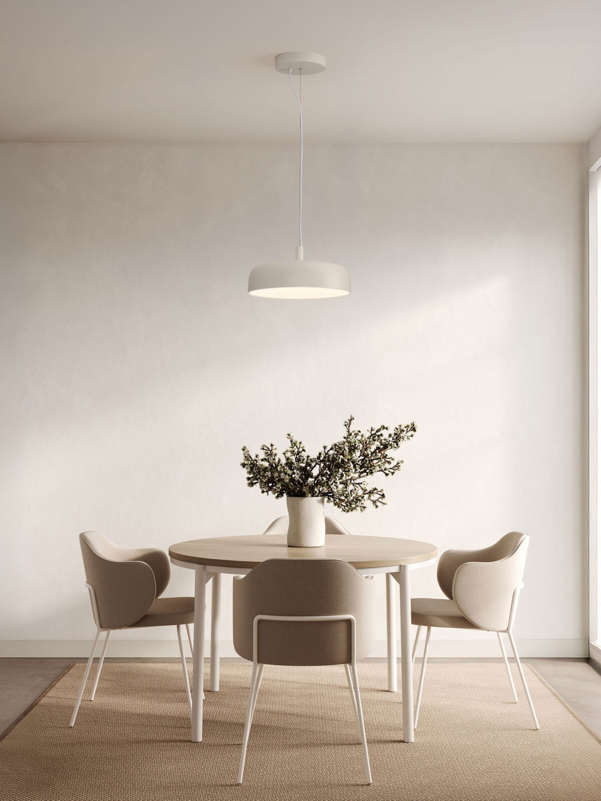 Lustra Noelia 27W 3000K, Crem si Otel, Aluminiu, Acrilic Nova Luce Lustra Noelia 27W 3000K, Crem si Otel, Aluminiu, Acrilic Nova Luce