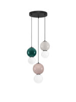 Lustra Noesis 14W 3000K, Gri si Sticla, Metal, Portelan Nova Luce