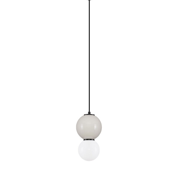 Lustra Noesis 4W 3000K, Gri si Sticla, Metal, Portelan Nova Luce