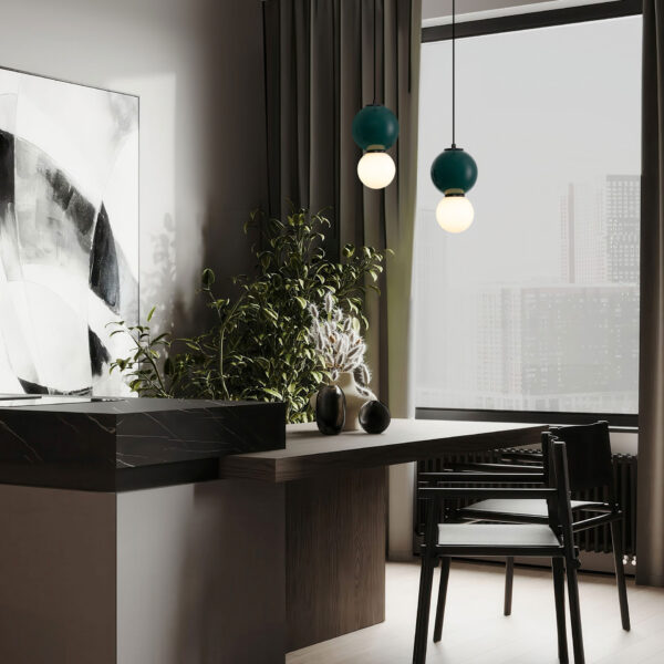 Lustra Noesis 4W 3000K, Jasp si Sticla, Metal, Portelan Nova Luce