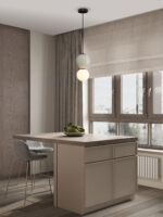 Lustra Noesis 6W 3000K, Gri si Sticla, Metal, Portelan Nova Luce