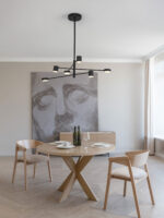 Lustra Nordik 28W 3000K, Negru si Aluminiu, Acrilic Nova Luce