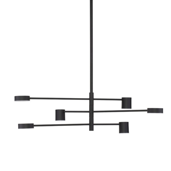 Lustra Nordik 28W 3000K, Negru si Aluminiu, Acrilic Nova Luce
