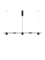 Lustra Nordik 29W 3000K, Negru si Aluminiu, Acrilic Nova Luce