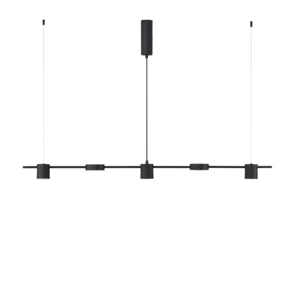 Lustra Nordik 29W 3000K, Negru si Aluminiu, Acrilic Nova Luce