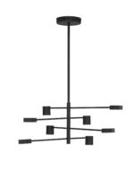 Lustra Nordik 40W 3000K, Negru si Aluminiu, Acrilic Nova Luce