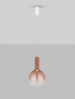 Lustra Nostos 6W 3000K, Alb, Roz si Sticla, Metal Nova Luce