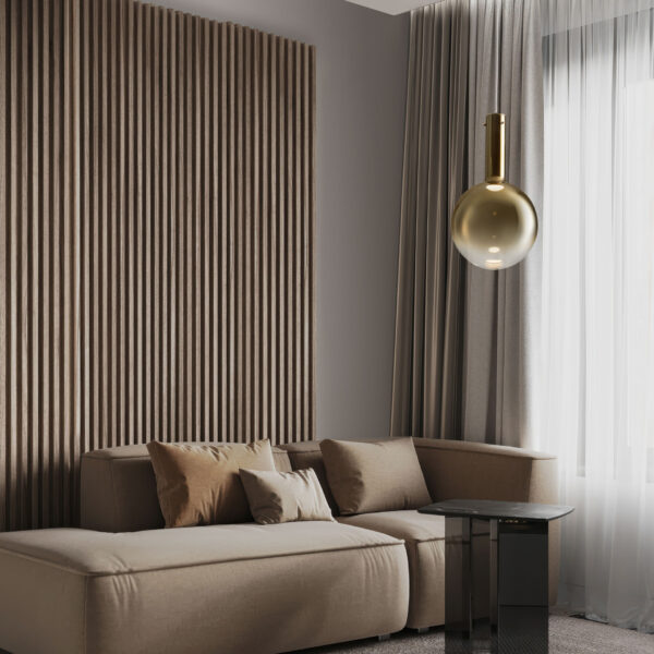 Lustra Nostos 8W 3000K, Alb, Auriu si Sticla, Metal Nova Luce