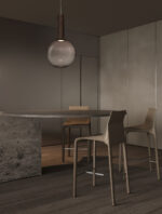 Lustra Nostos 8W 3000K, Alb, Maro si Sticla, Metal Nova Luce