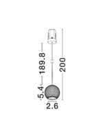 Lustra Notic 7W 3000K, Negru si Aluminiu Nova Luce