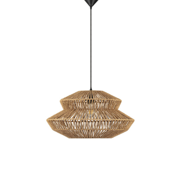 Lustra Nua 12W, Negru, Bej si Otel, Furtun luminos Nova Luce