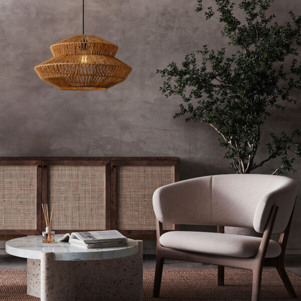 Lustra Nua 12W, Negru, Bej si Otel, Furtun luminos Nova Luce