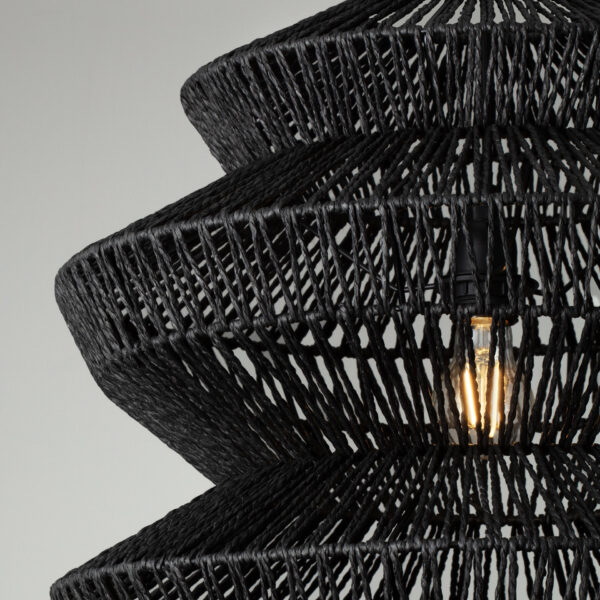 Lustra Nua 12W, Negru si Otel, Furtun luminos Nova Luce